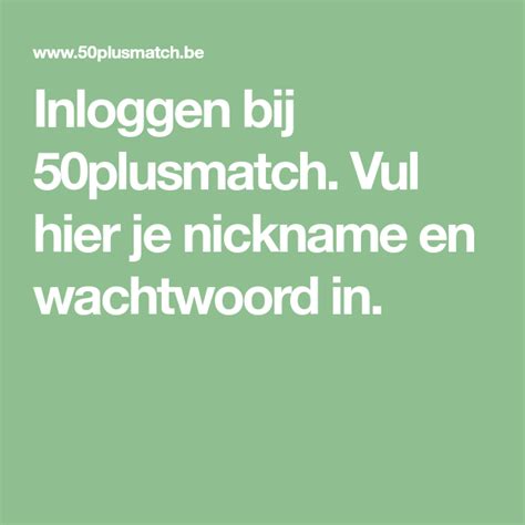 50plusmatch.nl inloggen|Inloggen bij 50Plusmatch – Inloggen Bij